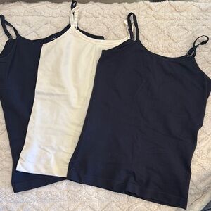 Shapermint Cream and Black Fitted Sleeveless Camisole